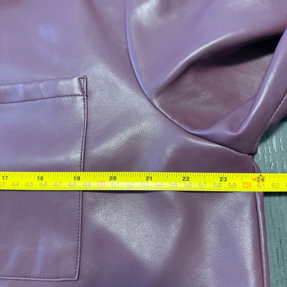 Bagatelle Collection Womens‎ Faux Leather Blazer Jacket Size L - Picture 6 of 10